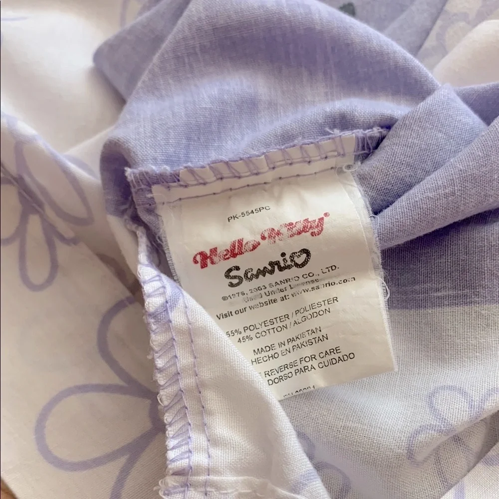 Hello Kitty Sanrio Vintage Girls Cute Purple Standard Pillowcase Cover